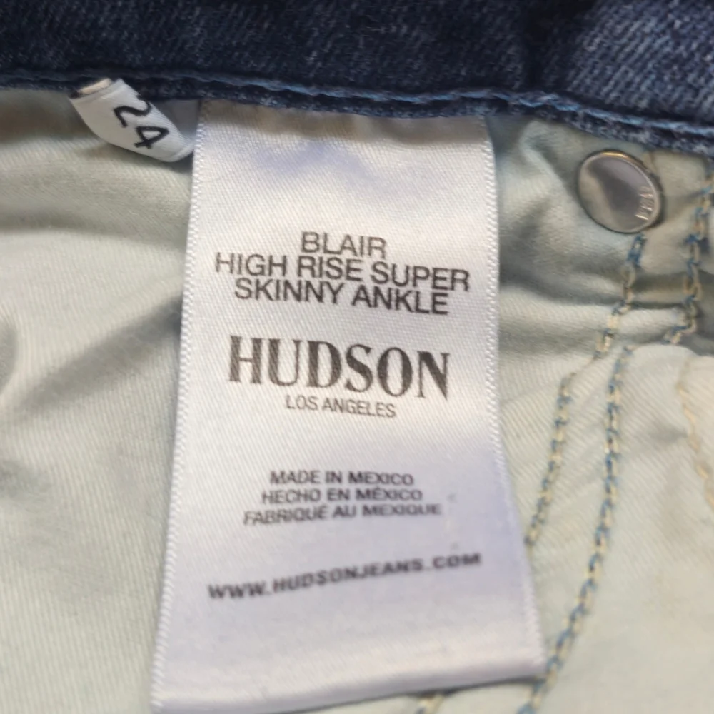 Hudson Blair High Rise Super Skinny Ankle Jeans Size 24